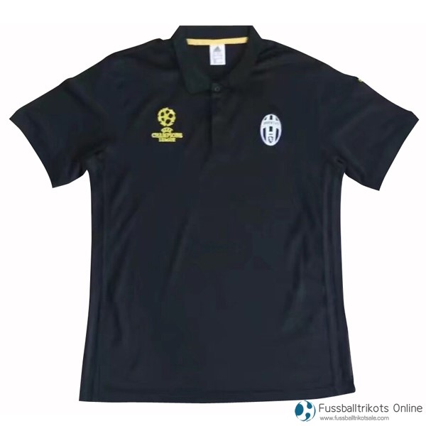 Juventus Europa Polo 2017-18 Schwarz Fussballtrikots Günstig